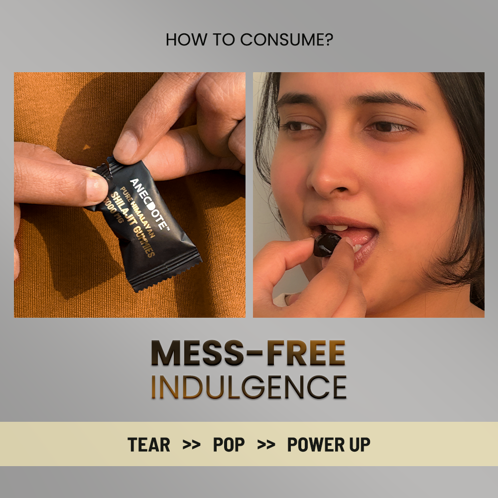 Anecdote Pure Himalayan Shilajit Gummies 3000mg | Boosts Energy & Stamina* | Supports Muscle Strength & Recovery* | Enhances Nutrient Absorption* | 75% Fulvic Acid, 85+ Trace Minerals* | Pack of 60